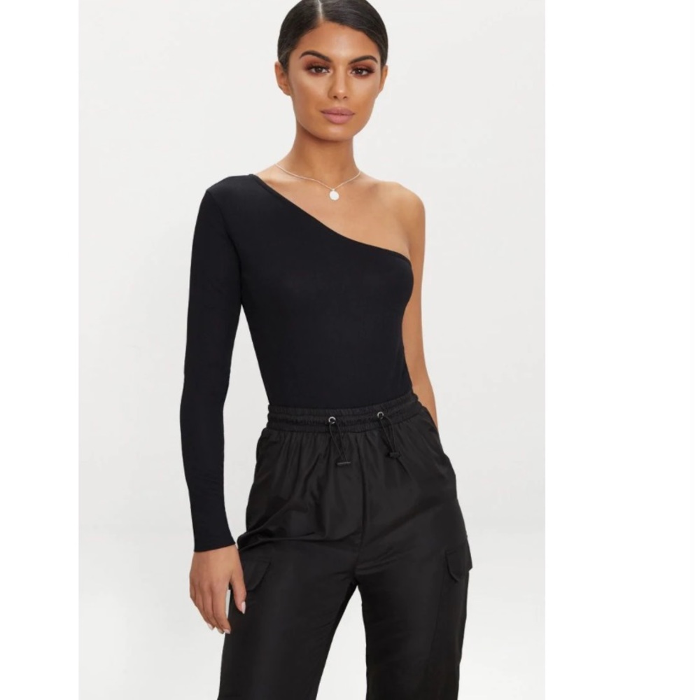 PLT One Shoulder Long Sleeve Bodysuit